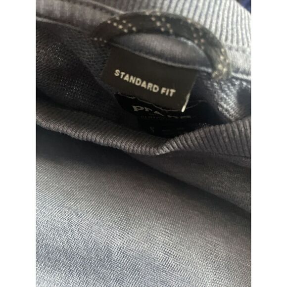 Prana Women's Standard Fit Sweatshirt Small Side Slits Pullover Fleece Logo Blue - Picture 4 of 7